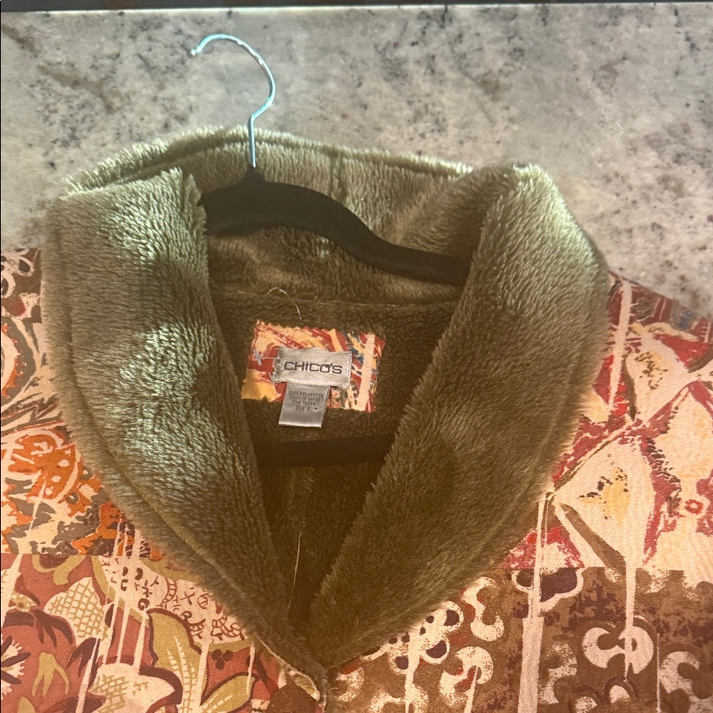 Chico's Multicolor Patterned Pea Coat - image 5